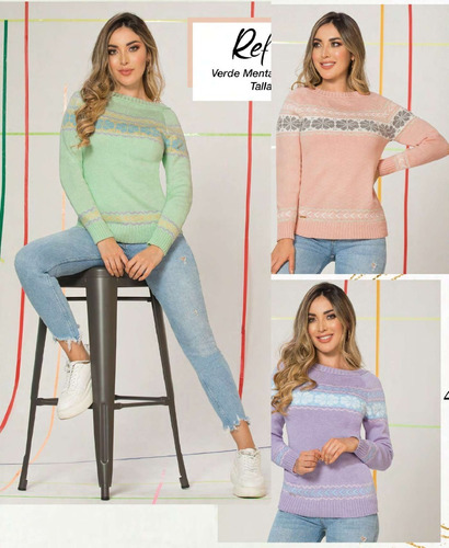 Hermosa Chaqueta Tejida Saco Mujer Dama Moda Abrigo Casual