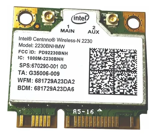 Placa De Red Wifi Intel Centrino 2230bnhmw + Bluetooth