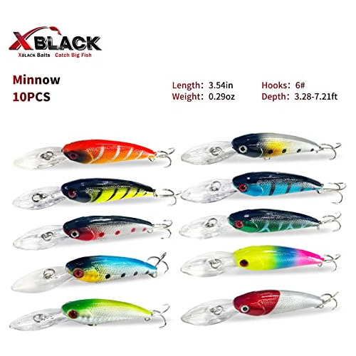 Minnow Lures Hard Fishing Lures Set 20pcs Principiantes...