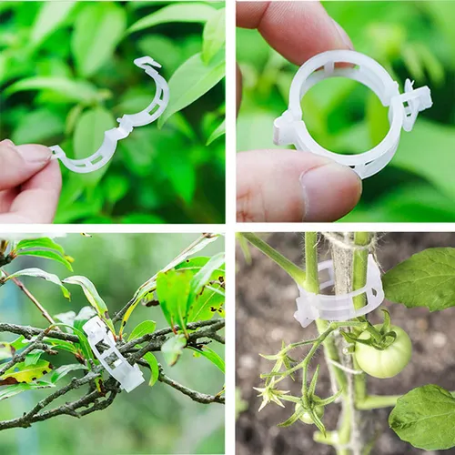 100 Clips De Plástico Fijos Para Plantas De Jardín Garden C
