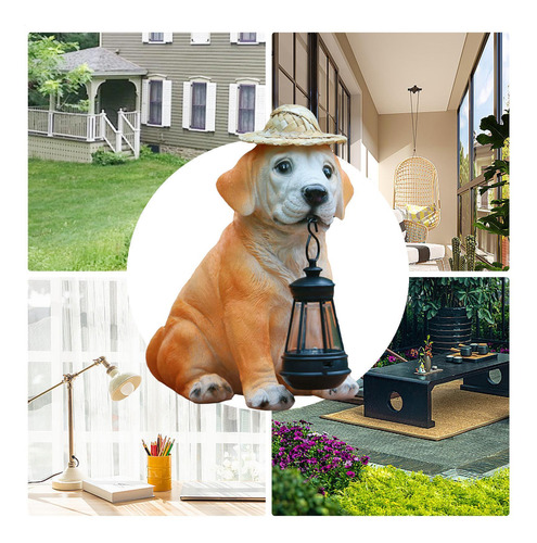 Luz Solar Para Perros Estatuas De Perros Para Jardín Decorac