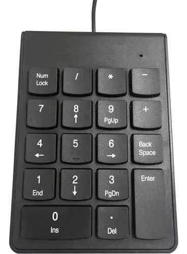 Teclado Numérico Com Fio Usb 1 25 Metros 18 Teclas Pequeno