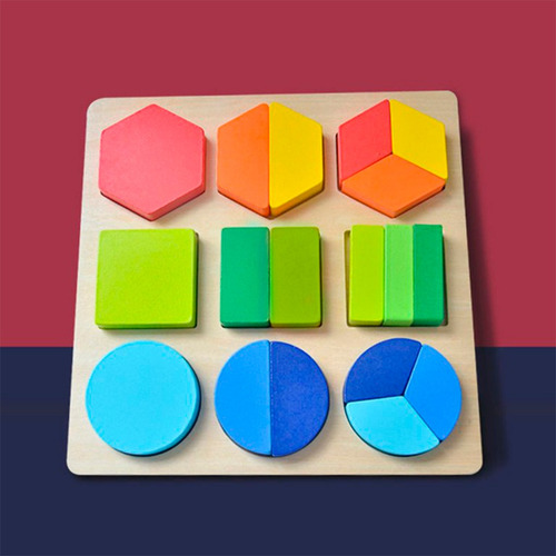 Rompecabezas Puzzle Encastre Madera Fig Geomet Acool Ac6628