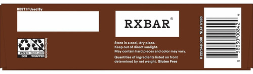 Barras De Proteína Rxbar, 12 G De Proteína, Refrigerios Sin