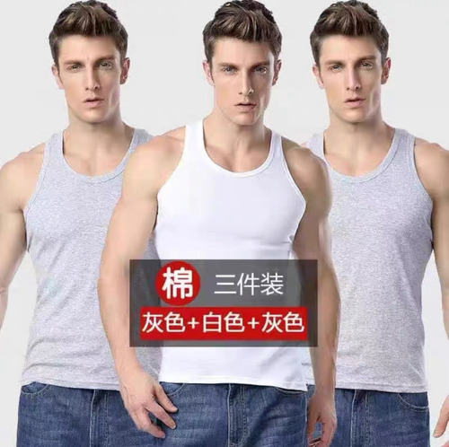 Pack 3 Camisetas 100%algodón Sin Manga,musculosas Hombre