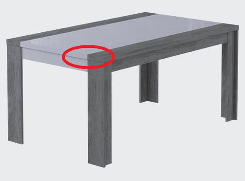 Comedor Lorenzi 6 Personas Color Blanco/nogal Con Detalle