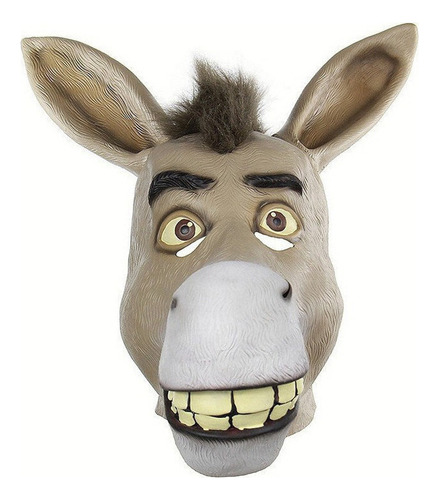 Máscara De Látex De Burro Com Boca Shrek