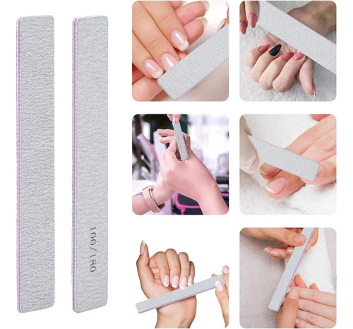 25 Pcs Archivos De Uñas Para Uñas Acrílicas Y 50 Pcs Mini Bu