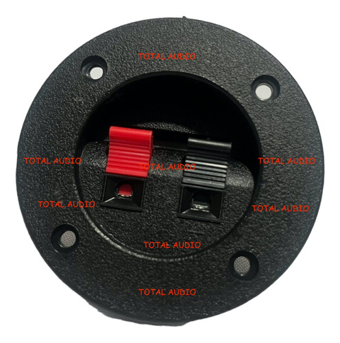 Conector Push Para Bocinas Bafle Cajon  Redondo 7cm  2 Vías