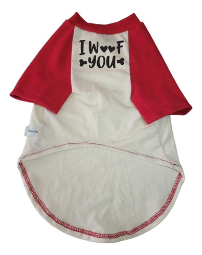 Playera Para Perro San Valentín I Woof You.