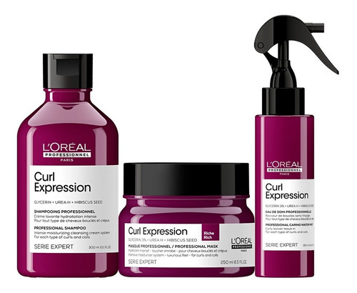 Loreal Kit Curl Expression Sh Hid+rich Máscara+leave-in Trio