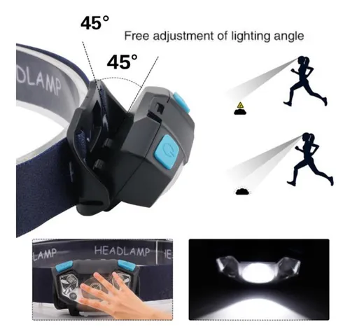 Recargables, Linterna Frontal Led De 5000, Sensor De
