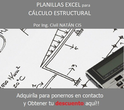 Imagen 1 de 1 de Planillas Excel De Calculo Estructural - Ing. Natan Cis