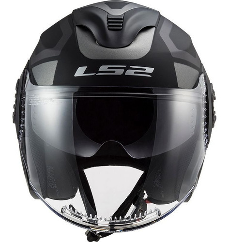 Casco Ls2 Of570 Verso Marker negro mate de titanio, color negro mate/titanio, talla S - P 55 56