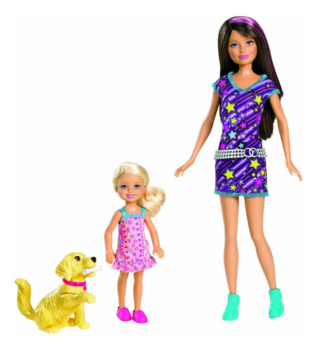 Barbie Hermanas Tren Taffy Skipper Y Chelsea Muñeca 2-pack