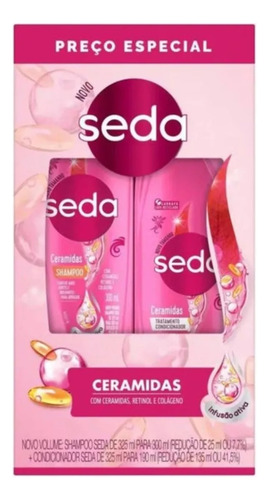 Kit Seda Ceramidas Shampoo Cond Brilho Maciez Intenso Origin