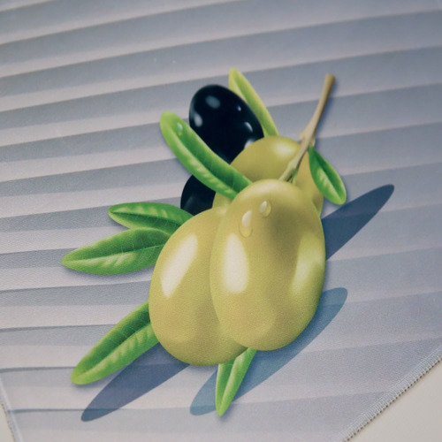 Tapete De Cozinha Vizapi 3d Olive 40x120cm Multicolorido Viz