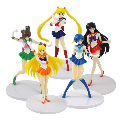 Figura Sailor Moon Set X5  Tsukino Usagi Mercury Mars Venus