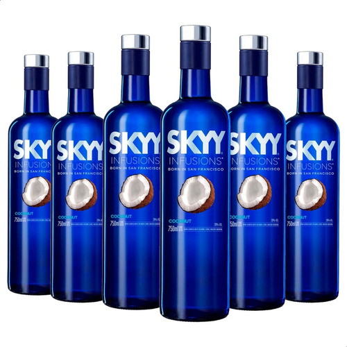 Vodka Skyy Coconut Infusions Pack X6 - 01almacen 