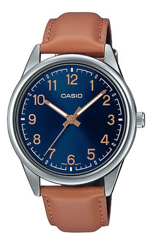 Reloj Para Hombre Casio Casio Mtp-v005l-2b4udf Marrón