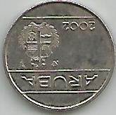 Moeda De 25 Cêntimos De Aruba De 2002