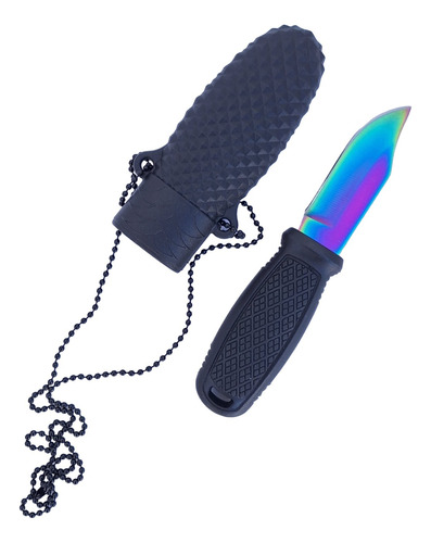 Cuchillo Táctico Vaina Rígida Colgar Mini 14 Cm Largo