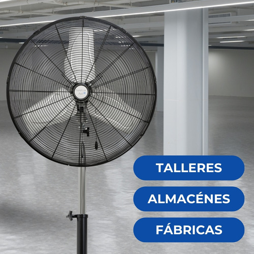 Ventilador Narvik Air De 24 Pulgadas De Pedestal, Oscilatorio, Altura Ajustable, Potente Con Aspas Metálicas