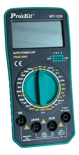 Tester Multimetro Digital Proskit Mt-1226 True Rms Prof