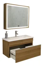 Comprar Combo Baño Vanitory 80cm Olmo Con Botiquín Vanitorios Bano