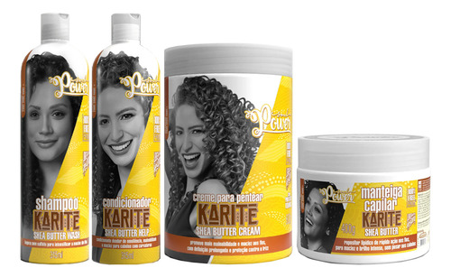 Kit Karité Shampoo+ Cond+ Manteiga Capilar+ Creme 800ml