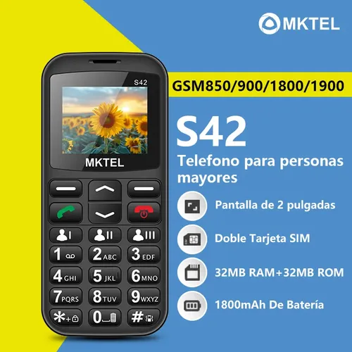 S42 Color Mktel S42 Teléfono Para Personas Mayores 2g Boton Sos | Meses sin interés
