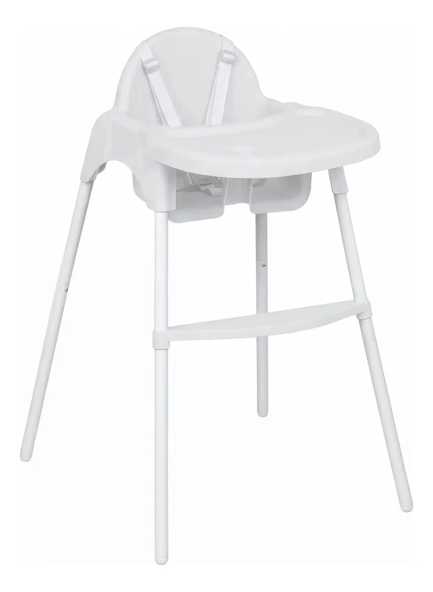 Cadeira De Alimentação Bebê Bibbo 2 Em 1 Styll Baby Portátil Branco