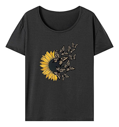 Camiseta Para Mujer Con Cuello Redondo, Ropa Femenina,