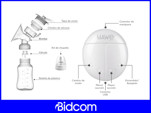 Extractor Leche Materna Eléctrico Automático Kit Doble 150ml