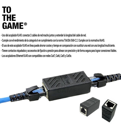 Union Rj45 Hembra Hembra Utp Cat5 Cat6 Empalme X Unidad