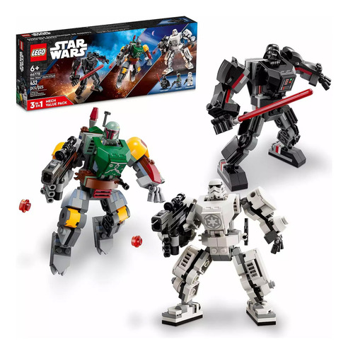 Lego Star Wars Juego De 3 Mecas Mod. 66778 432pzs