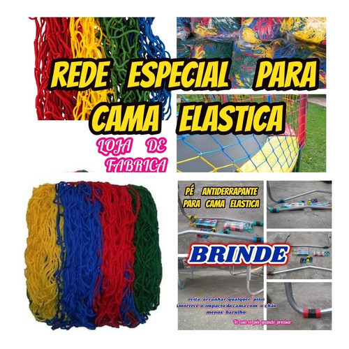  Rede 4.27 Á 4.40+8 Capas+8 Isotubos P/cama Elastica+brinde