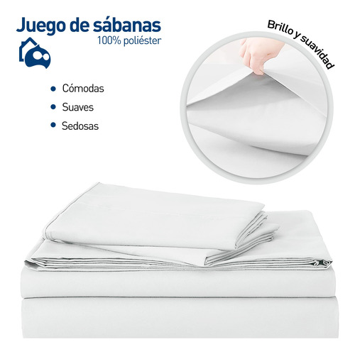 Juego De Sabanas Tamaño Queen Size 4 Piezas Nueva Suave
