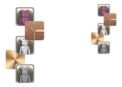 Reloj De Pared Grande Vertical Bearbrick/ Oso Malvado