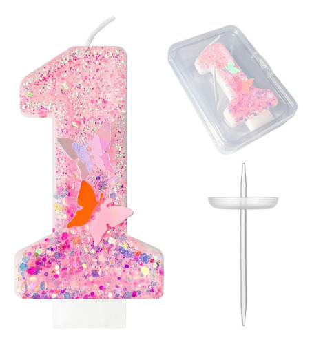 Jonesli Velas De Primer Cumpleaños, Toppers De Mariposa De Y