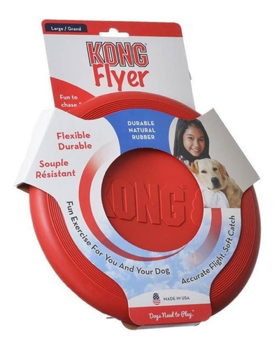 Kong Flyer Large Perros Frisbee Disco Flexible Importado