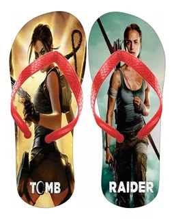 Chinelo Sandalia Tomb Raider Lara Croft