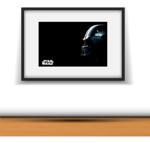 Cuadro Decorativo Star Wars Darth Vader Negro Negro