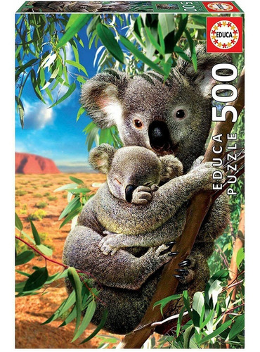 Puzzle Rompecabezas Koala En Arbol Con Bebé 500 Piezas Educa