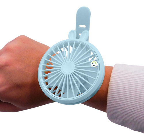 Mini Ventilador Reloj Portátil Recargable Para Muñeca Mht709