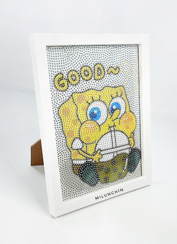 Pintura En Diamantes Diamonds C/porta Retrato Kitty Y Mas Bob Esponja