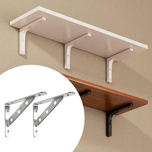 2 Soportes De Acero Inoxidable Para Estantes, 6 Pulgadas