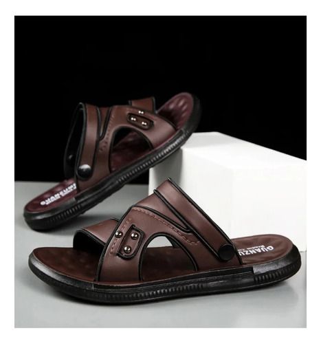 Sandalias De Verano Con Punta Para Hombre, Zapatos Abiertos,