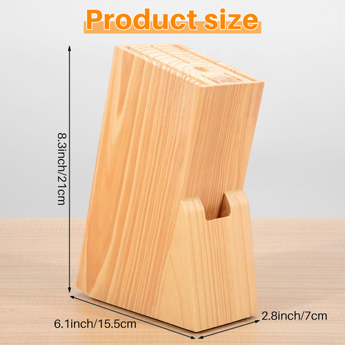 . Soporte De Madera Para Cuchillos De Cocina, De Bambú,