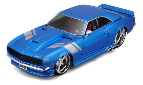 Maisto Muscle Chevy Camaro Z28 1968 A Escala 1:24 Color Azul Acero